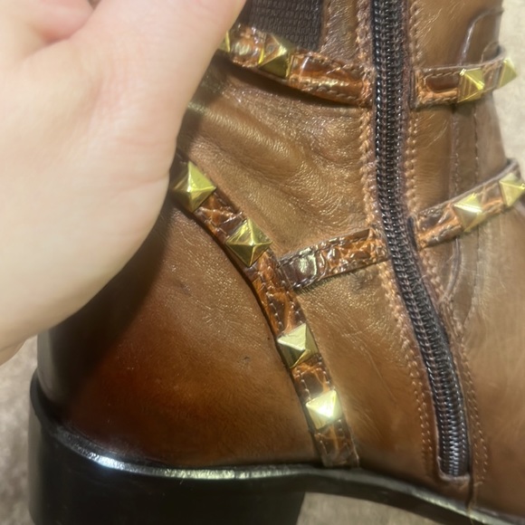 Moda in Pelle Brown Stretch Boots 37 (6) - Picture 7 of 8